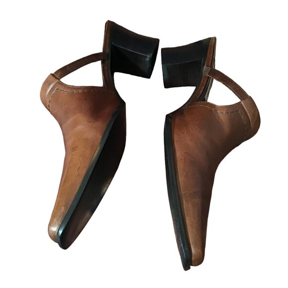 Matisse Mules Womens Size 8 M Brown Leather Block Heel Clogs - Picture 6 of 12